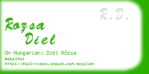 rozsa diel business card